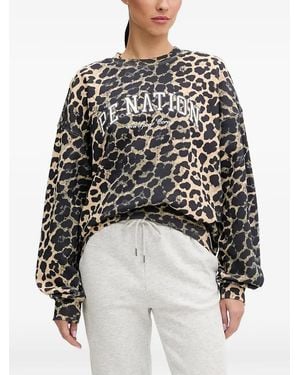 P.E Nation Heritage Animal-Print Sweatshirt - Black