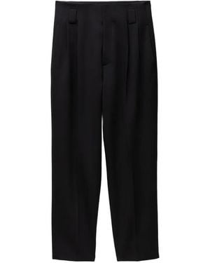 Versace Stretch Wool Tailored Pants - Black