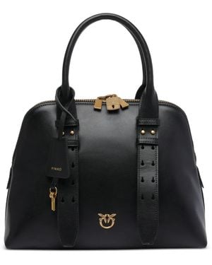 Pinko Escape Bag Medium Leather Handbag - Black