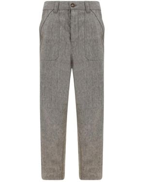 Brunello Cucinelli リネン パンツ - グレー