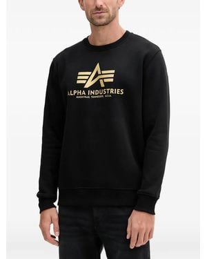 Alpha Industries Logo-Print Sweatshirt - Black
