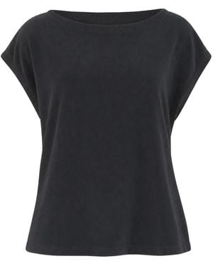 Juvia Kimberly Terry T-Shirt - Black