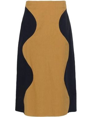 Colville Gonna Midi Con Inserti - Blu