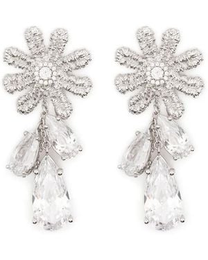 ShuShu/Tong X Yvmin Orecchini Con Pendente A Fiore - Bianco