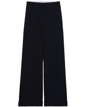 Claudie Pierlot High-Waisted Wide-Leg Pants - Blue
