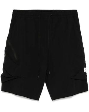Musium Div. Cargo Shorts Met Geborduurd Logo - Zwart
