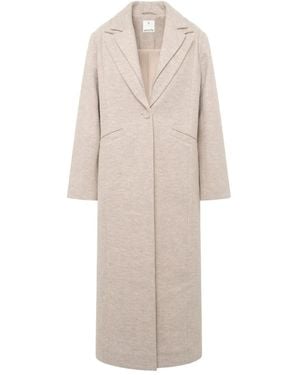 Unreal Fur Malta Herringbone Coat - Natural