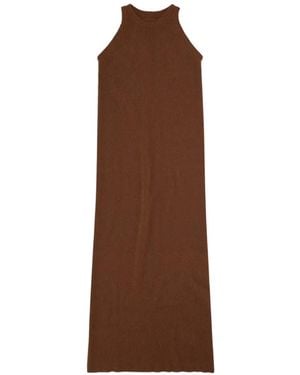 Fortela Aurelie Ribbed-Knit Maxi Dress - Brown