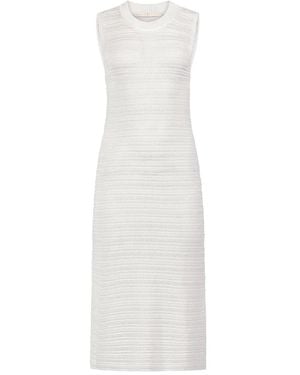 Marie Oliver Isla Knitted Midi Dress - White