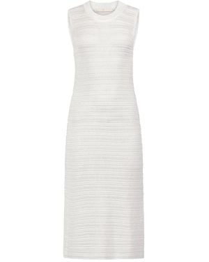 Marie Oliver Isla Knitted Midi Dress - White