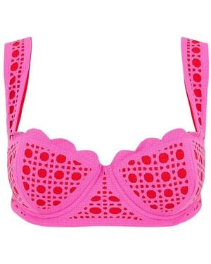 Marysia Swim North Laser-Cut Bikini Top - Pink