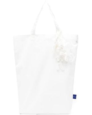 Comme des Garçons Appliqué Tote Bag - White