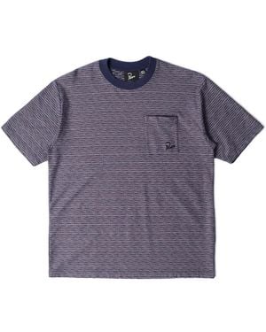 by Parra Stripe Chest-Pocket T-Shirt - Purple