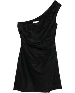 Reformation Ciro Linen Dress - Black