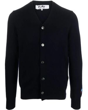 COMME DES GARÇONS PLAY X The Artist Invader Wool Cardigan - Blue
