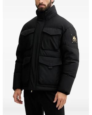 Moose Knuckles Hooded Pocket Jacket - Black
