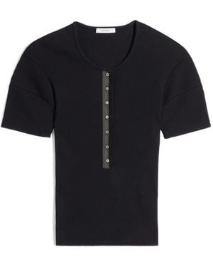 Lemaire Cotton And Linen T-Shirt - Black
