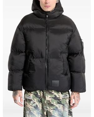 Alpha Industries Logo-Patch Padded Jacket - Black