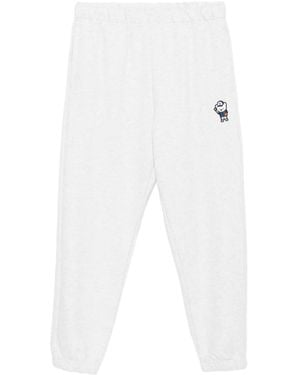 Chocoolate Bear-Embroidered Pants - White