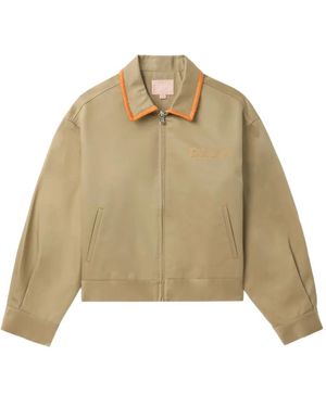 BAPY BY *A BATHING APE® Reißverschlussjacke mit besticktem Kragen - Natur