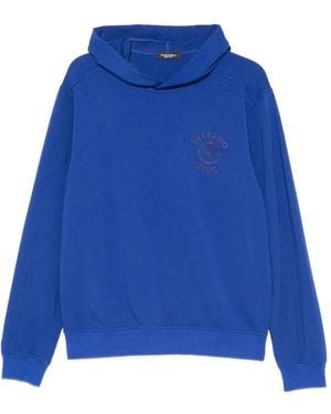 Stefano Ricci Hoodie À Logo Brodé - Blue