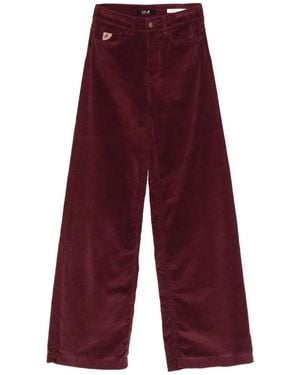 Lois Corduroy Five-Pocket Pants - Red