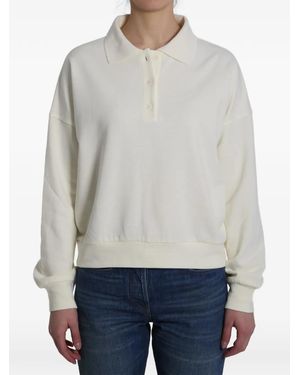 The Row Langärmeliges Corzas Poloshirt - Grau