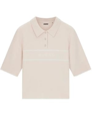 Guess Logo-Knit Polo Shirt - White