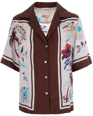 P.A.R.O.S.H. Printed Shirt - Red