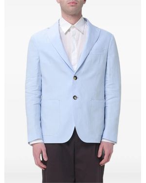 Agnona Single-Breasted Blazer - Blue