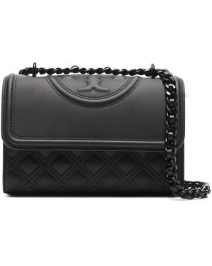 Tory Burch Kleine Fleming Matte Schultertasche - Schwarz