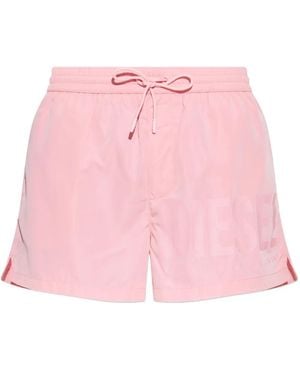 DIESEL Logo-Print Swim Shorts - Pink