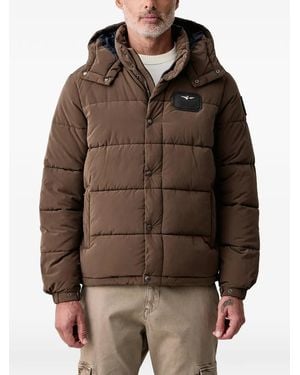 Aeronautica Militare Doudoune À Capuche - Brown