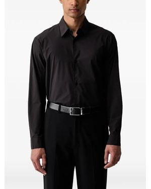 ARMANI EXCHANGE Long-Sleeve Button-Up Shirt - Black