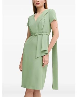 Sandro Ferrone Vestido midi con cinturón - Verde