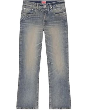 KENZO Vaqueros Bara Con Parche Del Logo - Azul