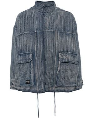 FIVE CM Panelled Denim Jacket - Blue