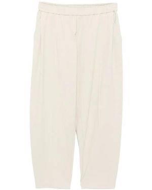 CROQUIS Tapered Drawstring Trousers - White