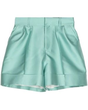 Dice Kayek Shorts con acabado satinado - Verde