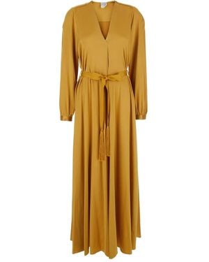Forte Forte Long-Sleeved Tassel-Details Day Dress - Metallic
