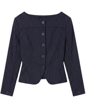 Peachy Den Bardot Top - Blue