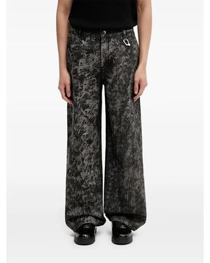 HELIOT EMIL Metallic-Effect Jeans - Black