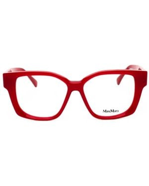 Max Mara Brille Mit Eckigem Gestell - Rot