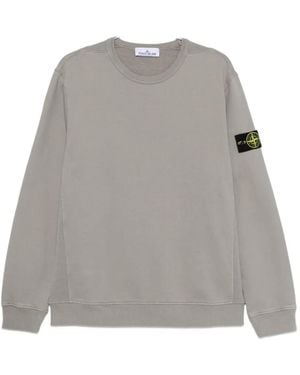 Stone Island Sudadera Con Parche Del Logo - Gris