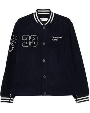 Universal Works Jacke mit aufgestickten Nummern - Blau