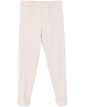 D.exterior Elastic-Waistband Cuffed Pants - Natural