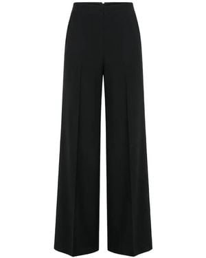 Gemy Maalouf Pressed-Crease Palazzo Trousers - Black