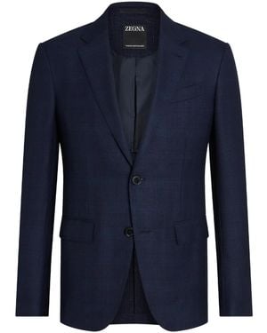 ZEGNA Trofeo Seersucker Blazer - Blue