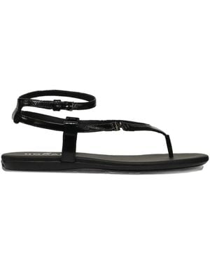 Hogan Leather flat sandals - Schwarz