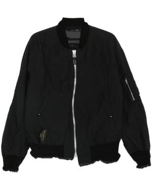Undercover Zip-Up Bomber Jacket - Black
